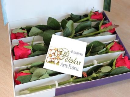 Caja de rosas Lorna