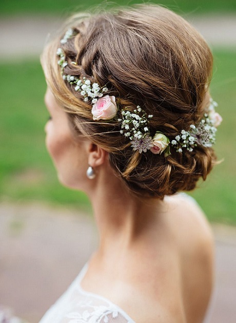 PEINADOS para DIADEMAS de FLORES