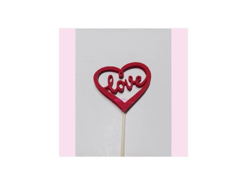Pick corazón de fieltro 50 cm.