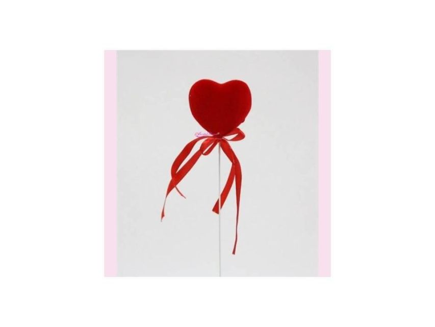 Pick corazón de terciopelo 18,5 cm.