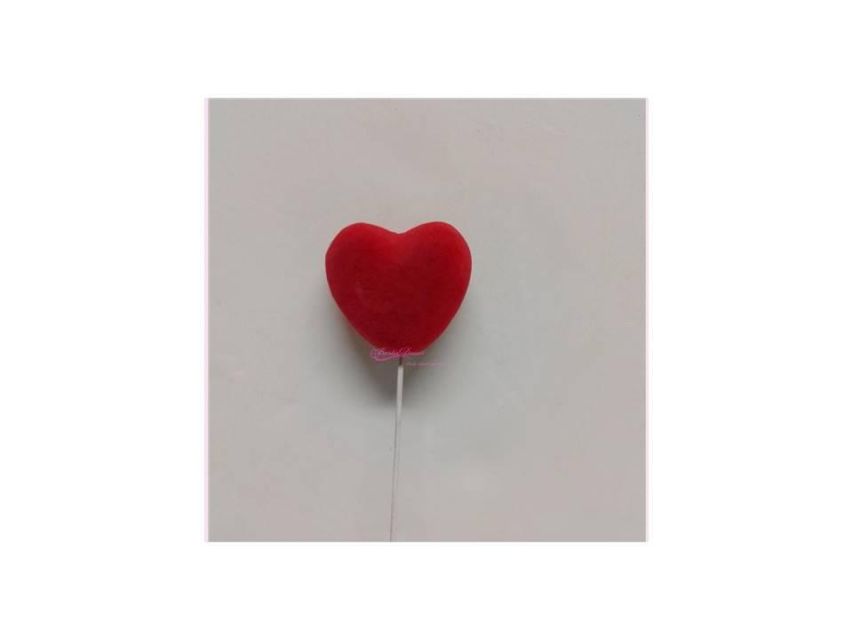 Pick corazón de terciopelo 25 cm.