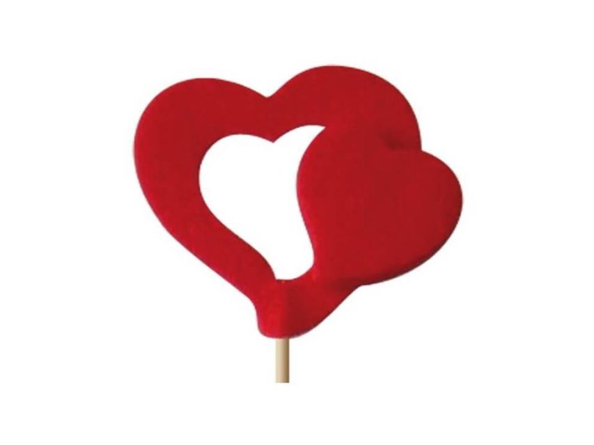Pick corazón de fieltro 20 cm.